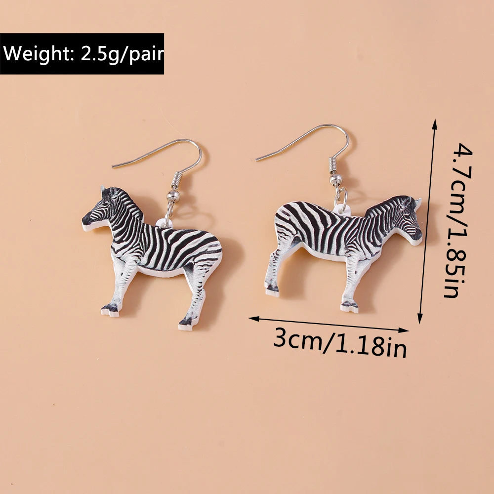 Aihua neue lustige Acryl Tier Ohrringe niedlichen Küken Maus Katze Labrador Hund Kaninchen Kuh Zebra Ohrringe für Frauen Schmuck Geschenke – Detail 11