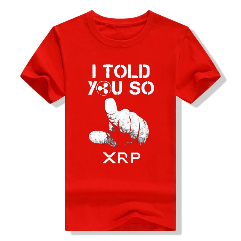 I TOLD YOU SO XRP Ripple Blockchain Cryptocurrency Joke Blue T-Shirt Investor Humor Funny Graphic Tee Tops Short Sleeve Blouses