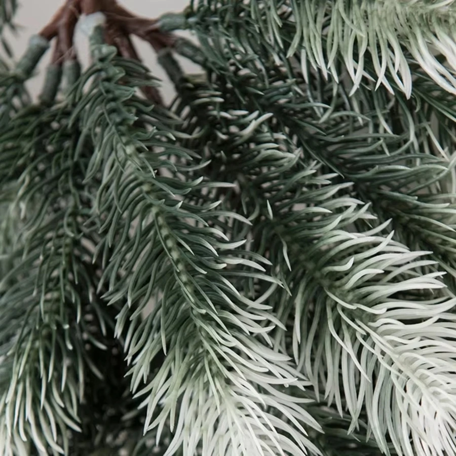 

Artificial Plant Christmas Plastic Pine Needles Rattan Hanging Newyear Atmosphere Decor Home Garden Wedding Bedroom Adorn Flower