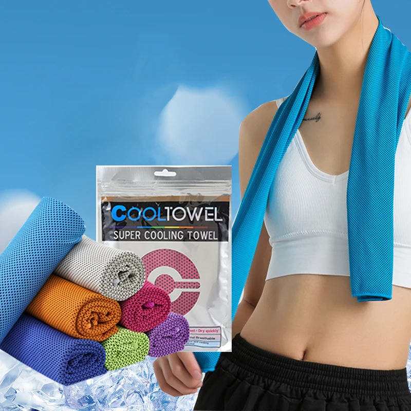 5pcs Cooling Towel Instant Relief Breathable Ice Cool Towels for Sports & Outdoor Activities,Quick Dry Sweat Absorbing Cooling