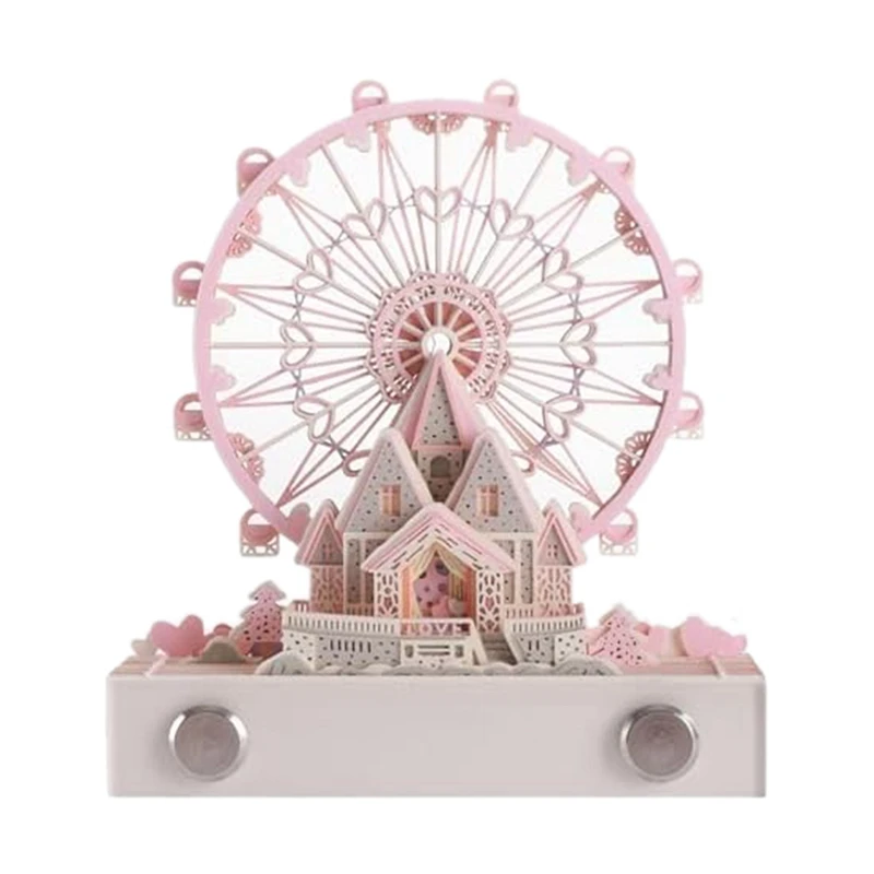 calendario de mesa acrilico rosa com luzes notepad 3d gravacao a laser 2024 pc 01