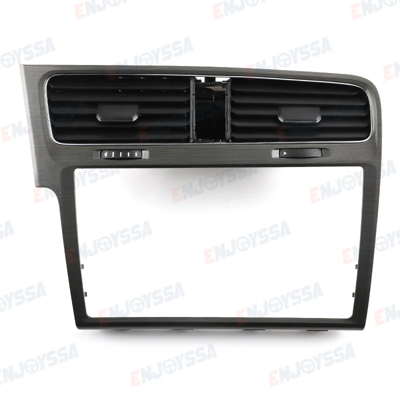 8/9'' Car Auto Decorative Frame For Radio& Air Conditioner Outlet Vents For VW Golf 7 7.5 PIano Black Screen Bezel Parts