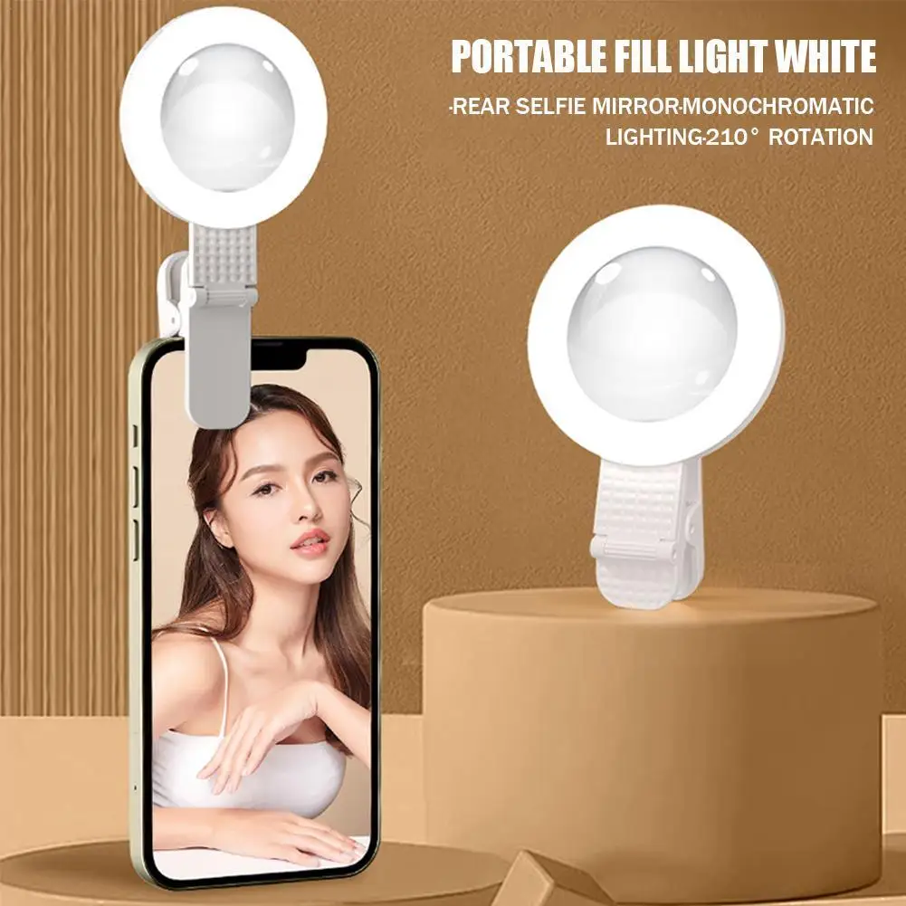 Mobile Phone Back Selfie Mirror Magic Net Red Live Fill Light Convenient Selfie Beauty Two In One Accessories