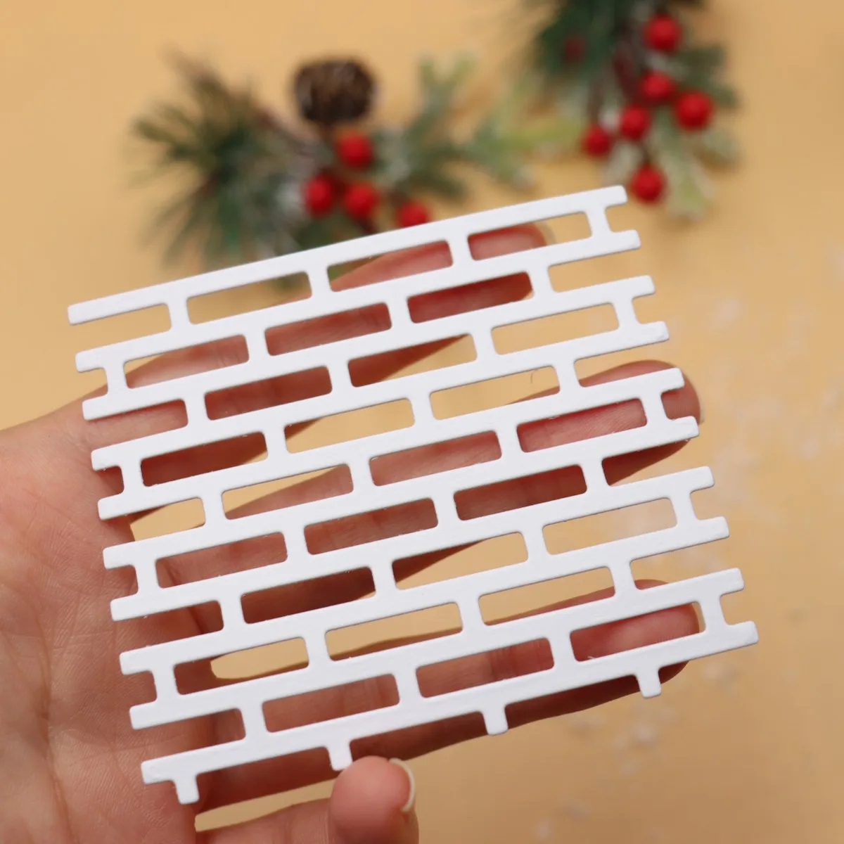 Vintage Brick Wall Metal Cutting Die DIY Scrapbook and Greeting Card Crafts Decoration Holiday Blessing Die Cut 2024 New Arrival