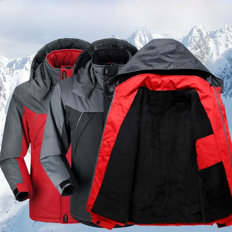 

Men's Thiened Fce Lined Cotton Jaet Winter Coat Large Size Workwear Loose Fit Warm Labor Protection Clothing