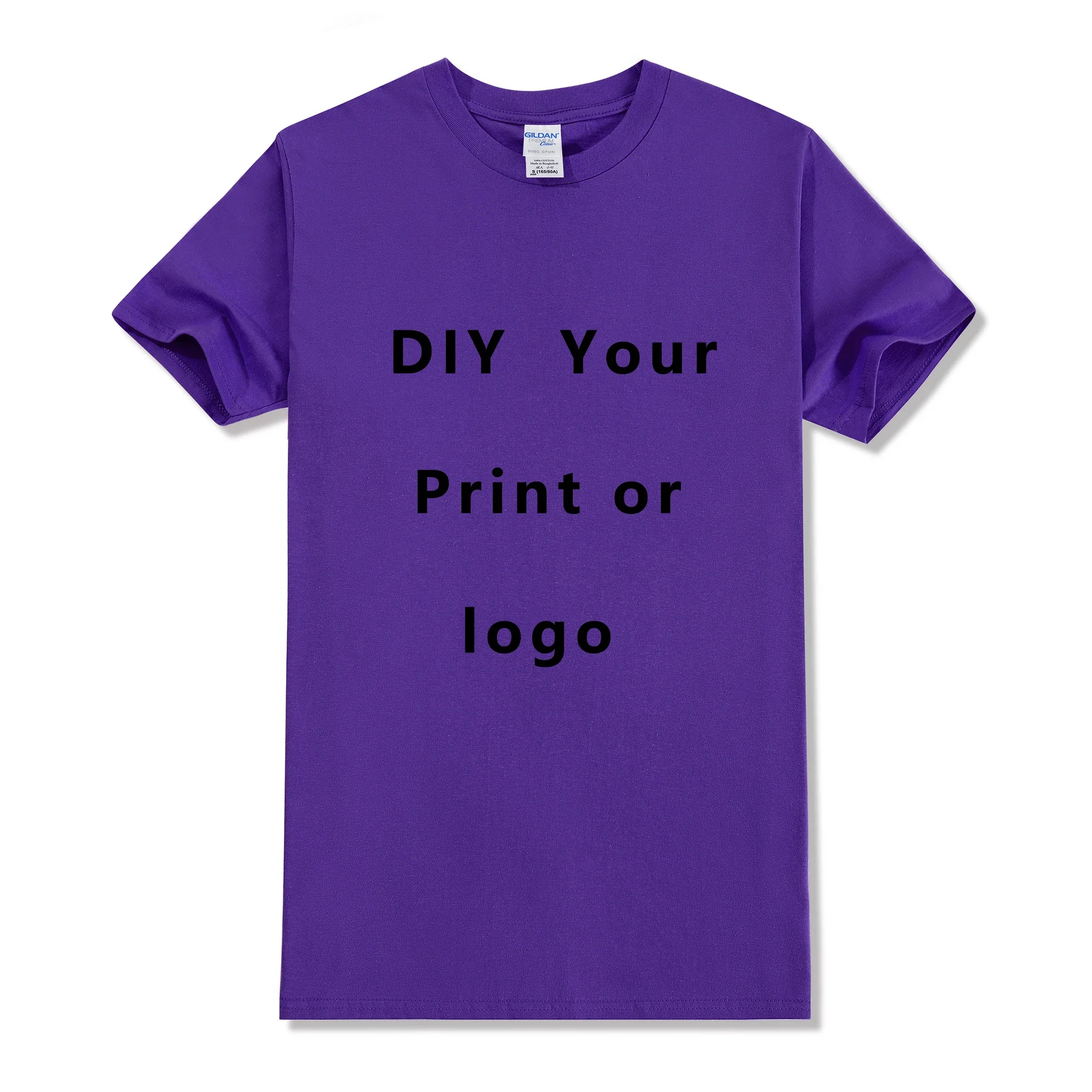 Benutzerdefiniertes T-Shirt mit Aufdruck vorne und hinten, professionell, Ihr eigenes Logo, Textfoto, männlich, personalisiertes Premium-Geschenk-T-Shirt, EU-Größe, 100 % Baumwolle – Detail 18
