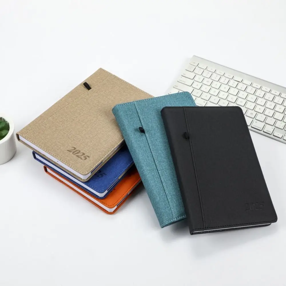 A5 2025 Agenda Planner Notebook 156 Pages Soft PU Cover 2025 Journal Notebooks Thicken Simple Business Notebook