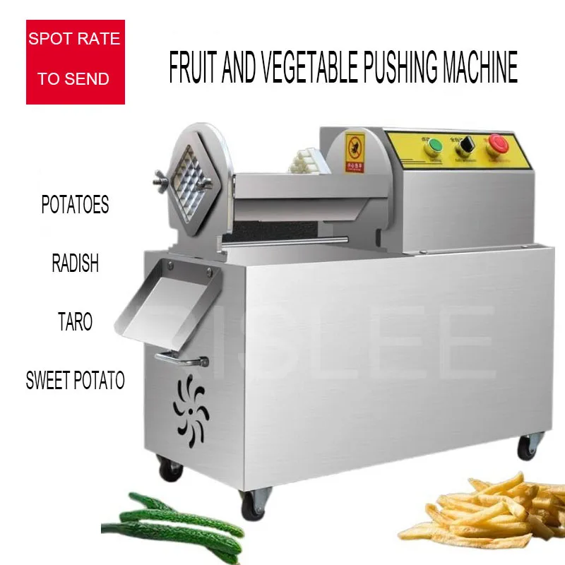 Commercial Electric Fries Cutting Machine Stainless Steel Potato Slicer Strip Cutter French Fries Machine 900W