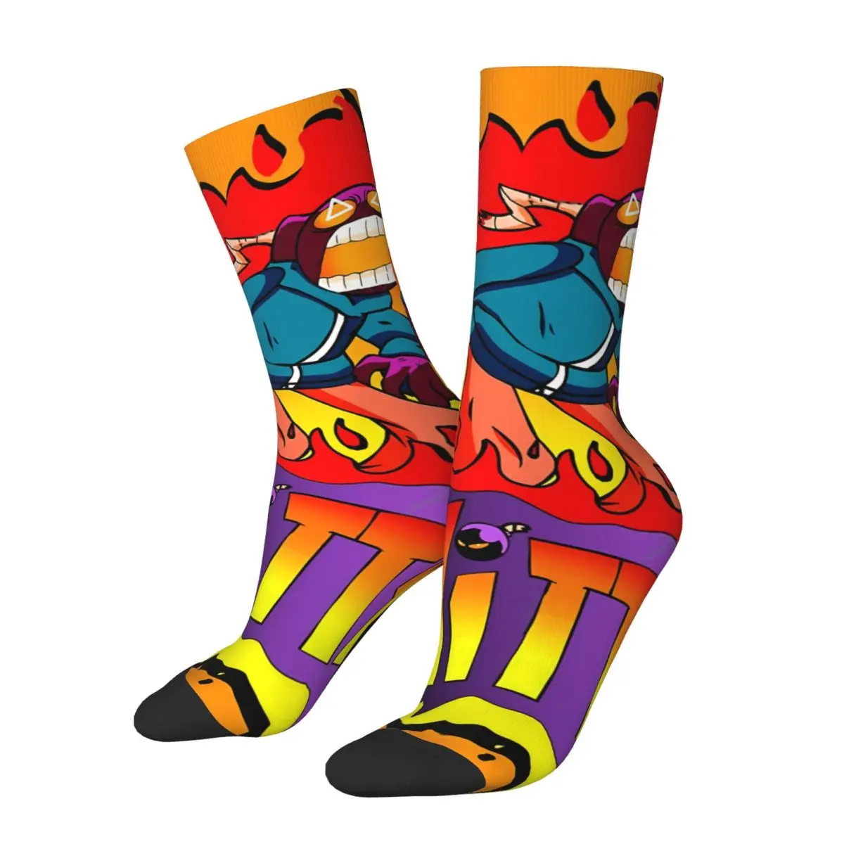 

Funny Happy Sock for Men FNF Whitty Mod Character Graffiti Harajuku Breathable Pattern Printed Crew Sock Novelty Gift