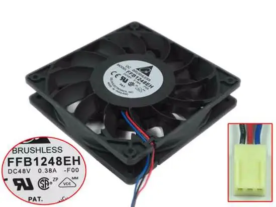 

Delta Electronics FFB1248EHE F00 DC 48V 0.38A 120x120x38mm 3-Wire Server Cooling Fan