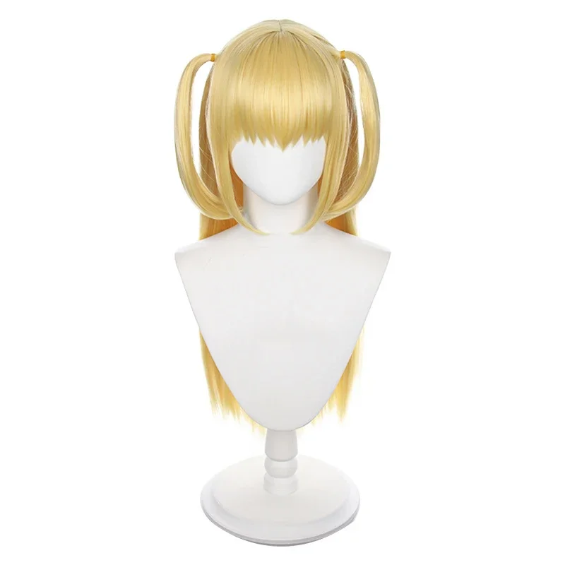 Anime DEATH NOTE Cosplay Misamisa Wigs Misa Amane Golden Double Ponytail Hair Women Halloween Props Wig