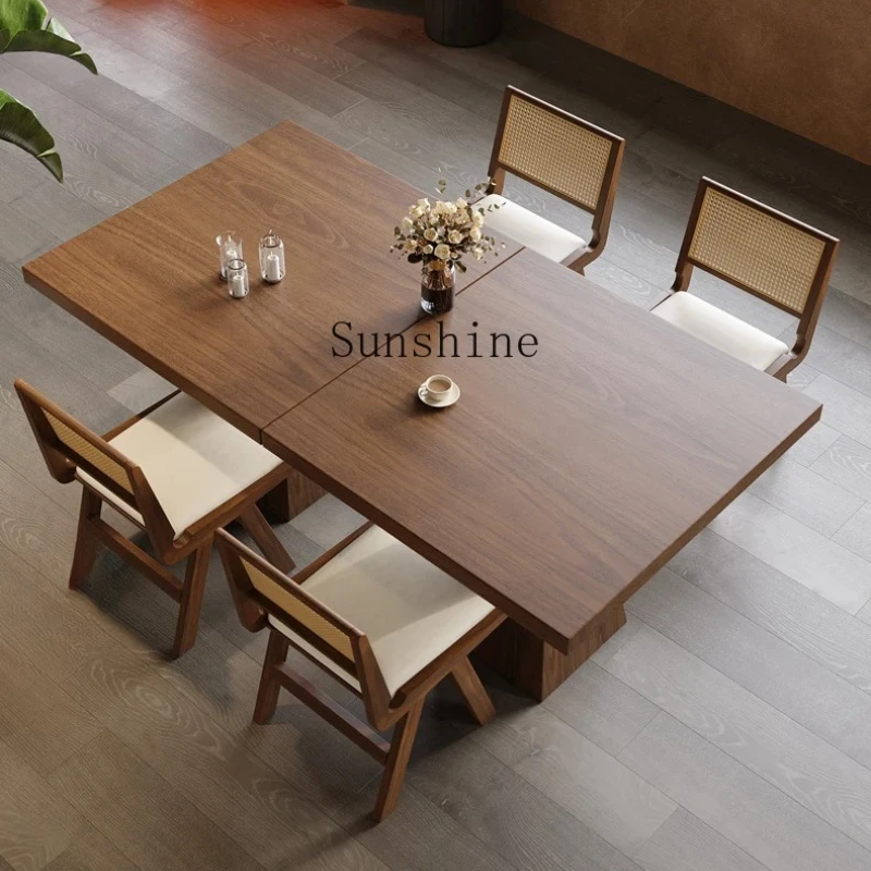 

Solid wood household small apartment dining table balcony simple coffee table