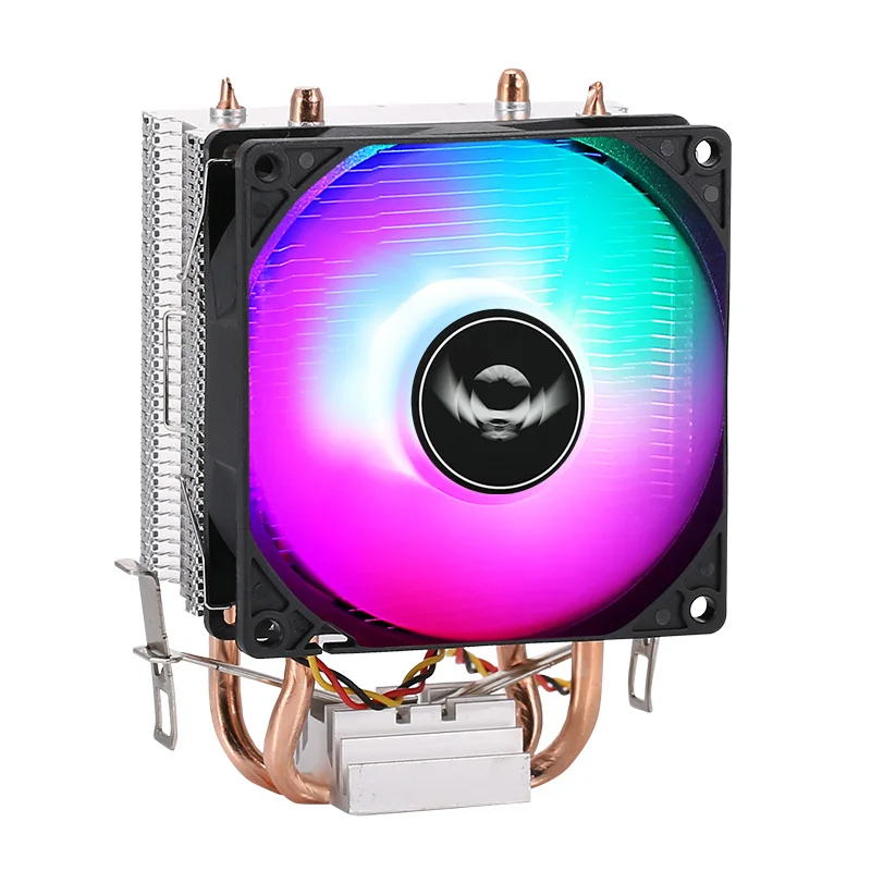 QIUzAim x79 x99 ventilador de refrigeración de CPU 2 tubos de calor ordenador adecuado para instalar LGA2011 e5 2066 2099 AMD disipación de calor eficiente