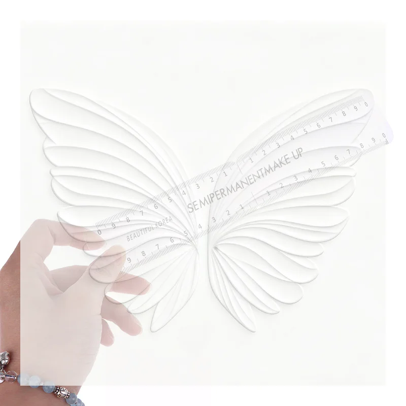 1/5Pcs Universal Reusable Semi Permanent Makeup Guide Ruler Measure Tools Eyebrow Stencil Template Grooming Brow Shaping Stylin