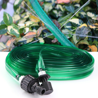 3M/7.5M/10M/15M/22.5M/30M Flat Garden Hose with Holes Sprinkler Soaker Hose for Agricultural Vegetable Lawn Spray Watering Hoses