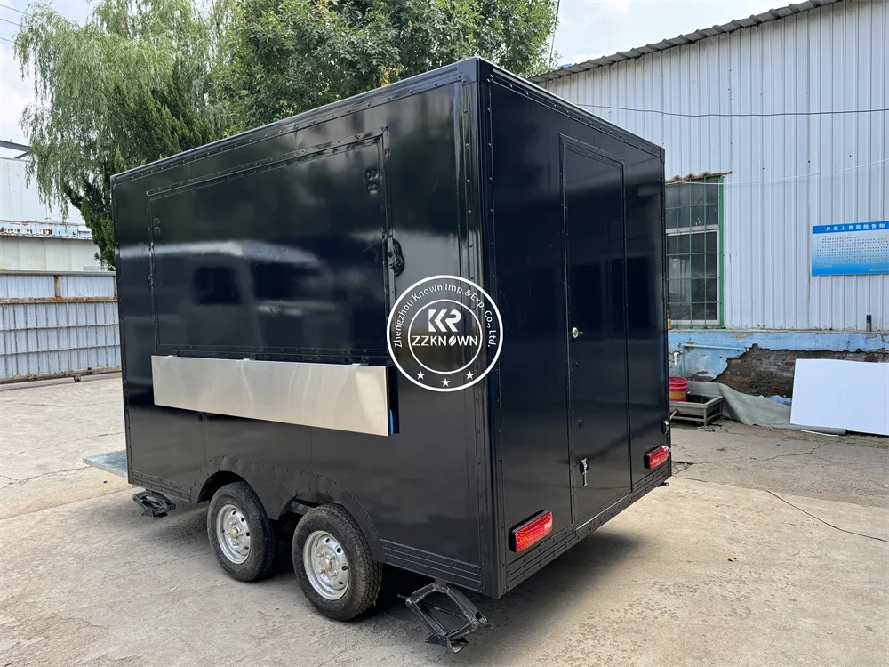 Carrello per hot dog Carrello per alimenti Cucina mobile Carrello per caffè gelato completamente attrezzato Rimorchio per cibo da concesión