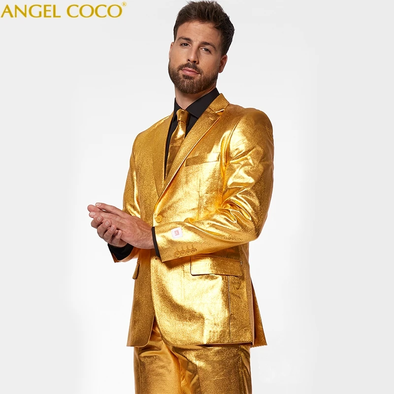 Teenagers Boy Clothing Formal Evening Suits for Boys Kids Wedding Blazer Stage Beauty Pageant Young Party Nightclub Gold Silver