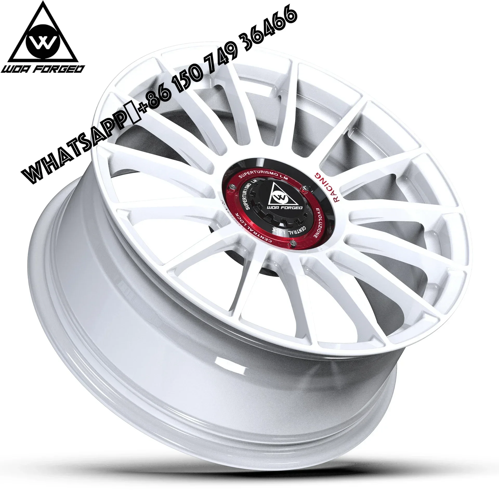

6061-T6 White lightweight multi-banner WOA Forged Wheels Aluminium Alloy Cars Wheel Hub for Pcd 5*114.3 5*112