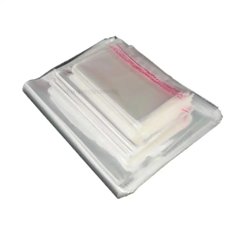 100pcs Plastic Sealed Pocket 18cm ~50cm 28sizes Transparent Packaging Bag OPP Self-adhesive Bag Self-adhesive Zipper lock Bags