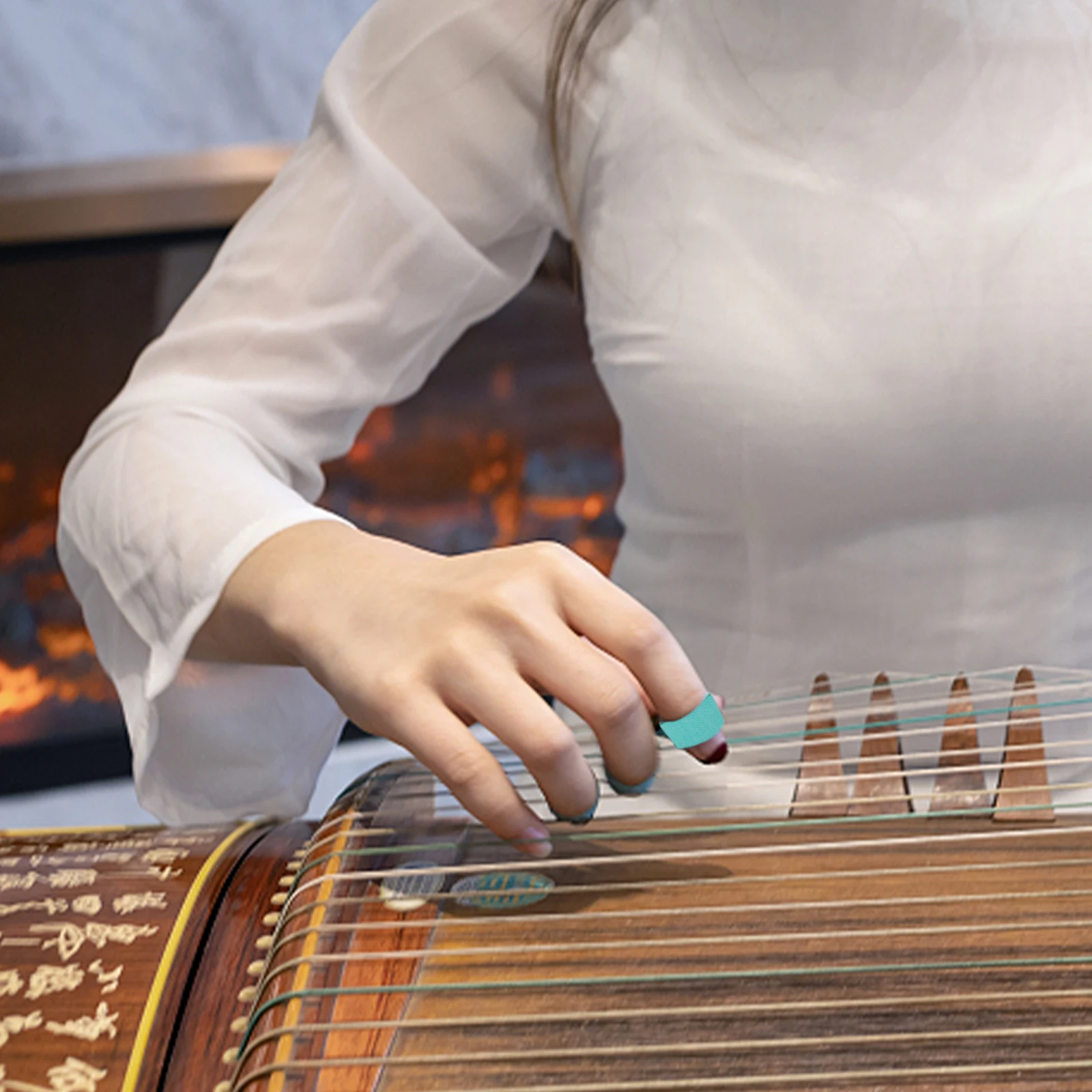 

5 Rolls Durable Pipa Nail Tape for Guzheng Guitar Instrument Finger Protection Adjustable Size Long Lasting Practical Household