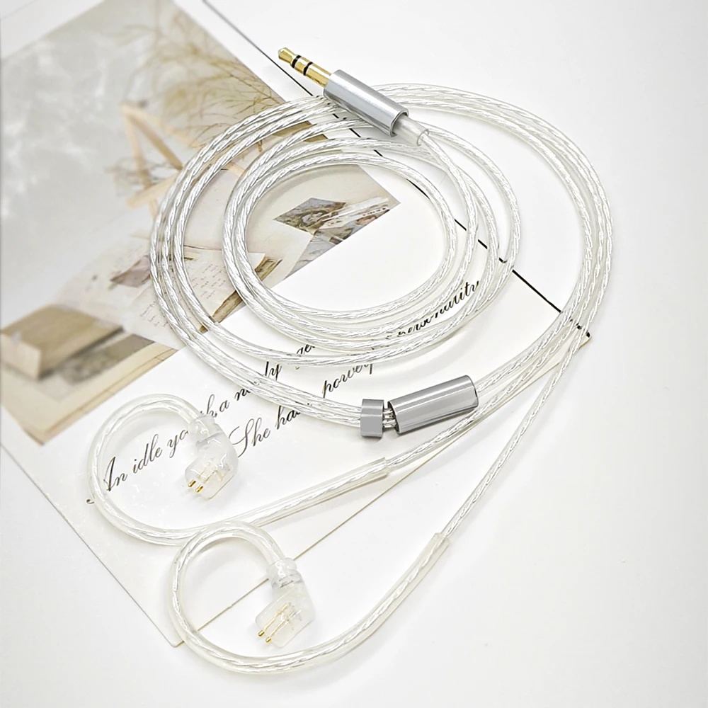 Milo Earphone Cable 2.5/3.5/4.4mm MMCX/0.78 2Pin/QDC Silver Plated Copper Replace Upgrade Balanced Cable