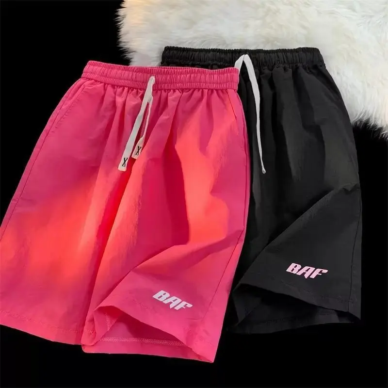 

Спортивные орты Ice Silk Qui Dry, женские, новинка 2024, летние, тонкие, с пятью точками, повседневные, свободные, спортивные, рта, с талией