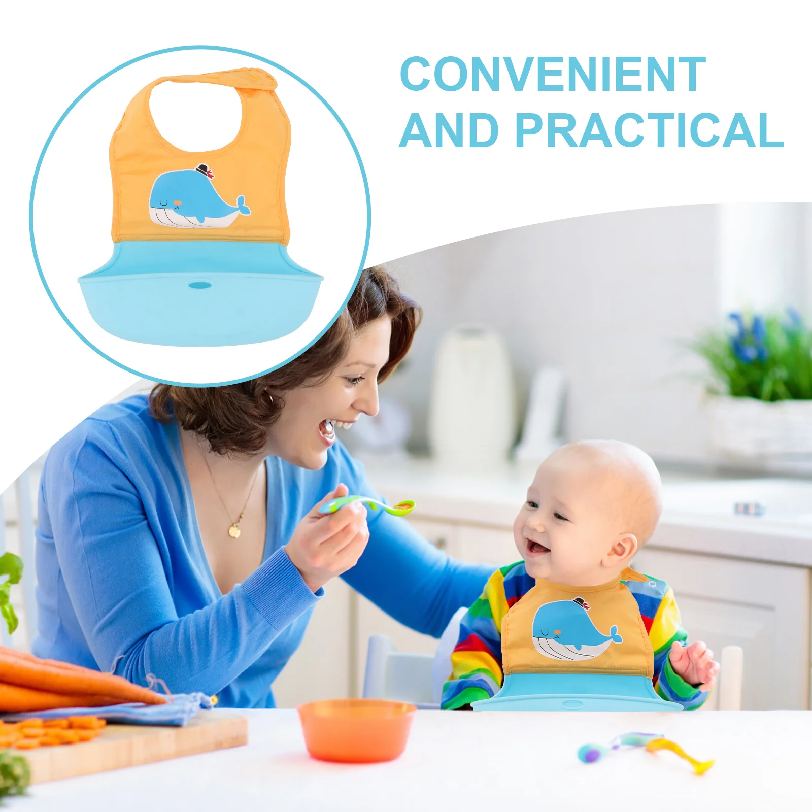 مريلة أطفال متينة مقاومة للماء، مريلة تغذية للأطفال الرضع، آمنة وناعمة وسهلة التنظيف، مريلة لتناول الطعام للأطفال