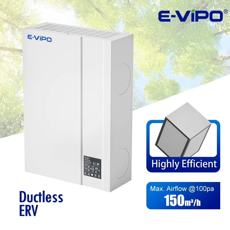 Wall-Mounted ERV Smart WiFi Co - Smart Home Ventilation ulasan dan harga