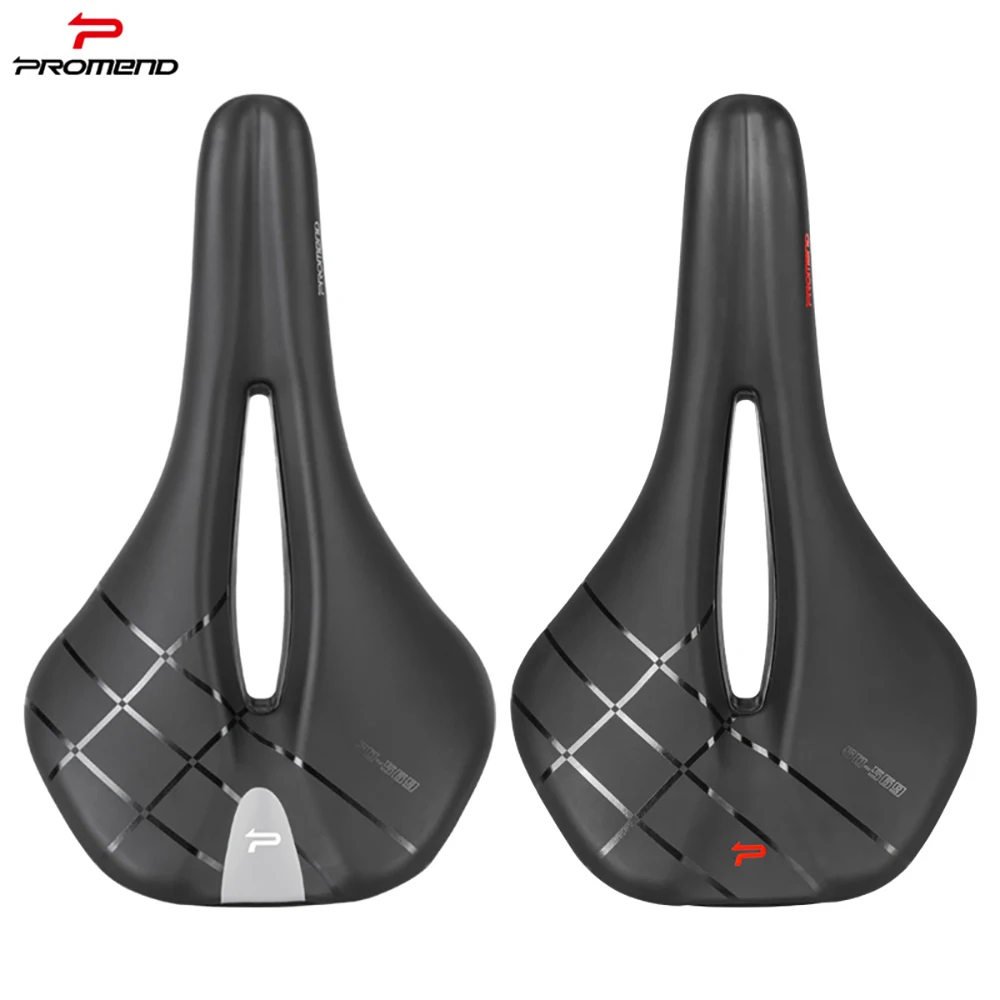 PROMEND-Mountain Bike Saddle, Hollow Breathable, Comfortable, PVC, Cooling, Leather Surface, Bicycle Accessories, SD-569