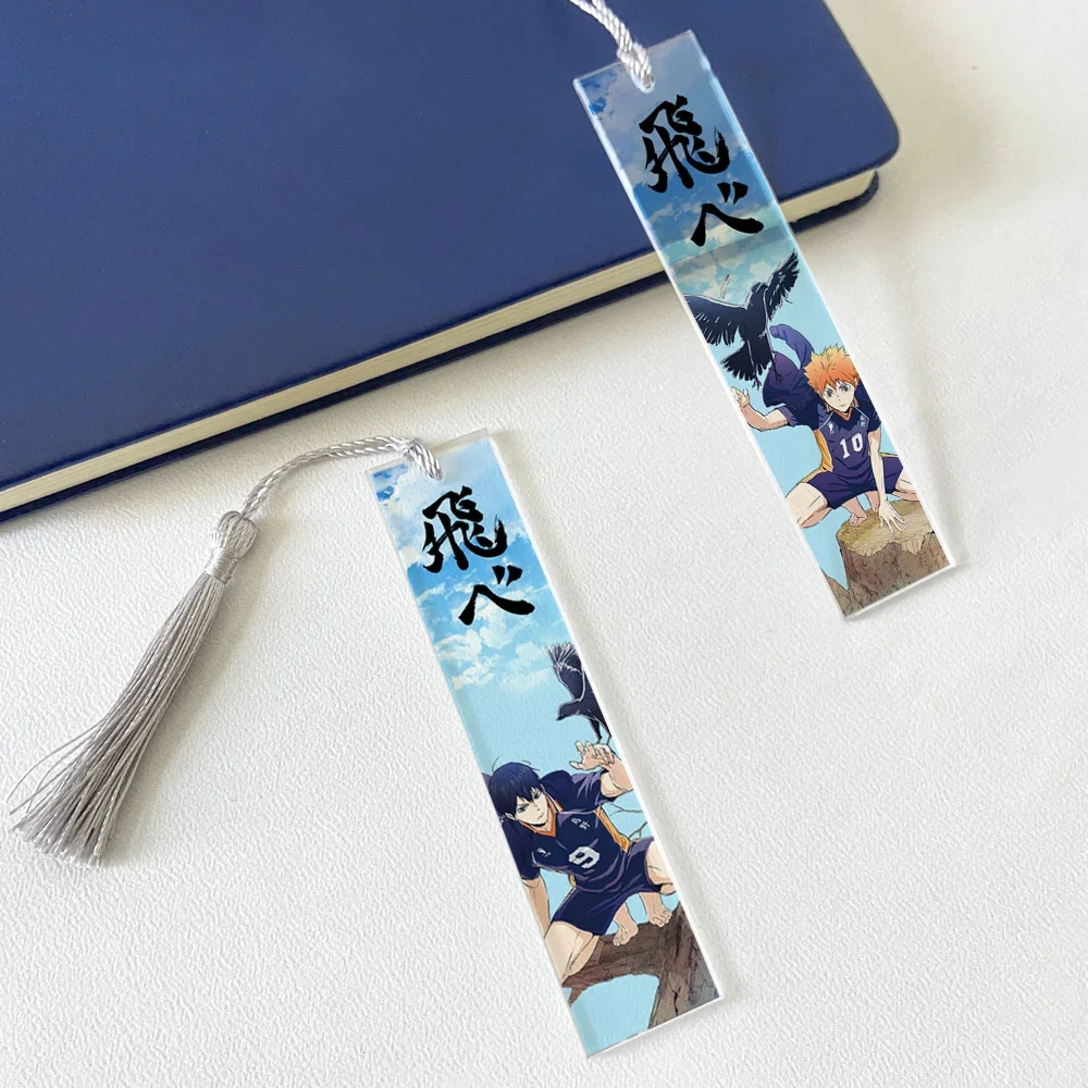 Anime Haikyuu!! Cosplay Bookmark Crystal Backpack Decoration Cartoon Send Friend Keychain Pendant Ornaments Birthday Xmas Gift