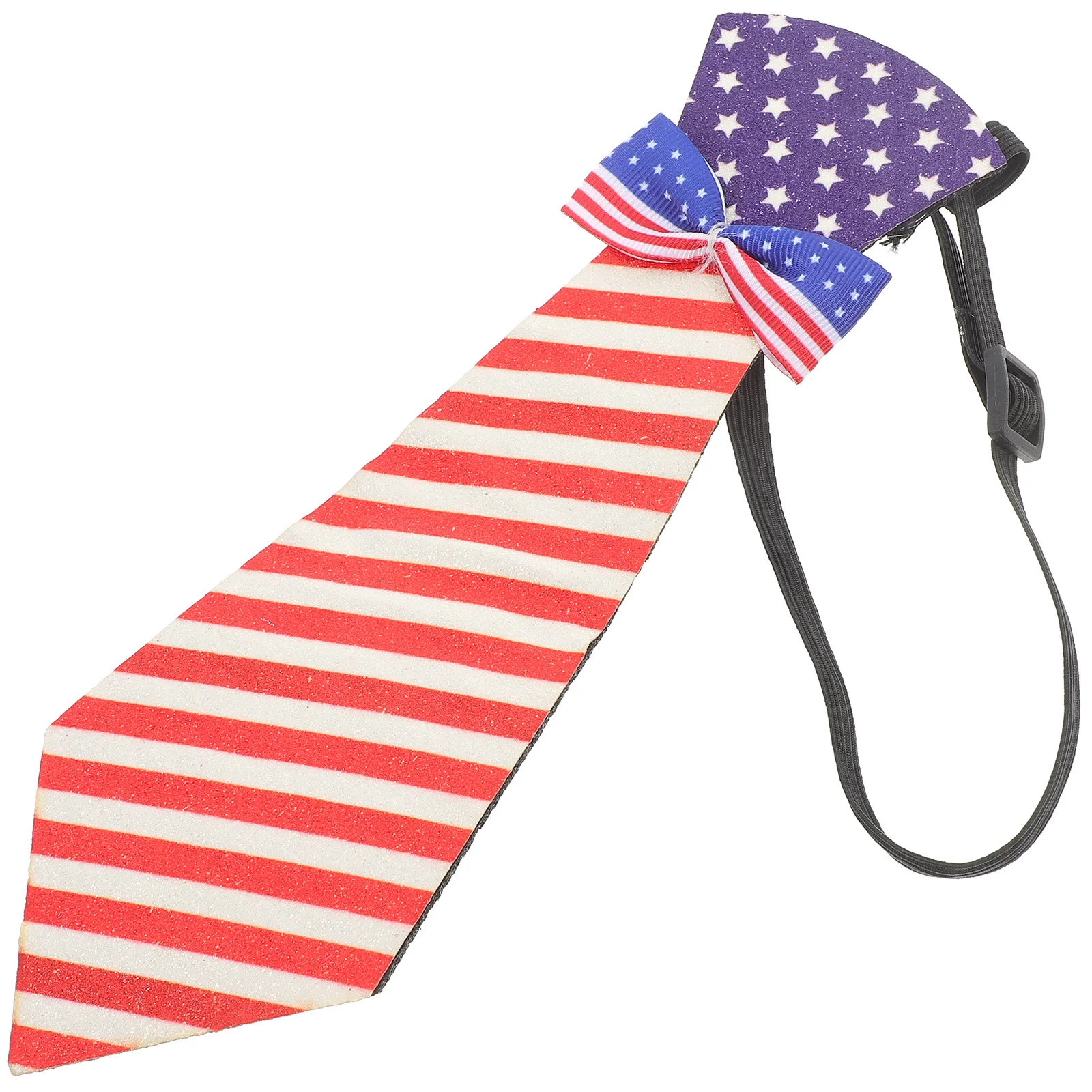 Corbata decorativa para fiesta, disfraz del Día de la independencia, corbata ligera, accesorio patriótico de EE. UU., traje de Cosplay para banquete de graduación