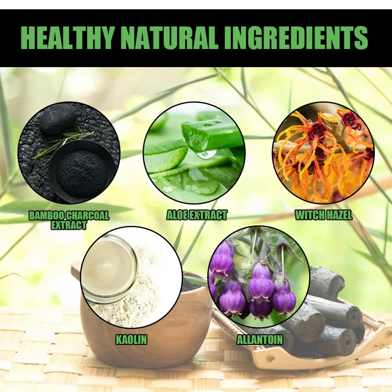 1-4PCS Carbone di bambù Peel Off Maschera per il viso Pulizia profonda Rimozione di comedone Minimizzatore dei pori Trattamento dell'acne Controllo dell'olio