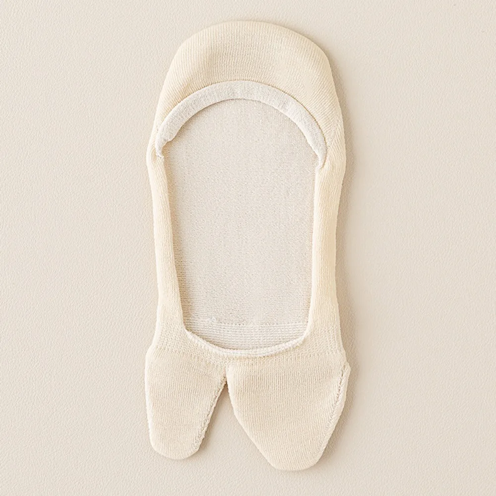 

New Cotton Summer Thin Cotton Socks Solid Color Breathable Two Toe Socks Sweat Absorbing Invisible Socks