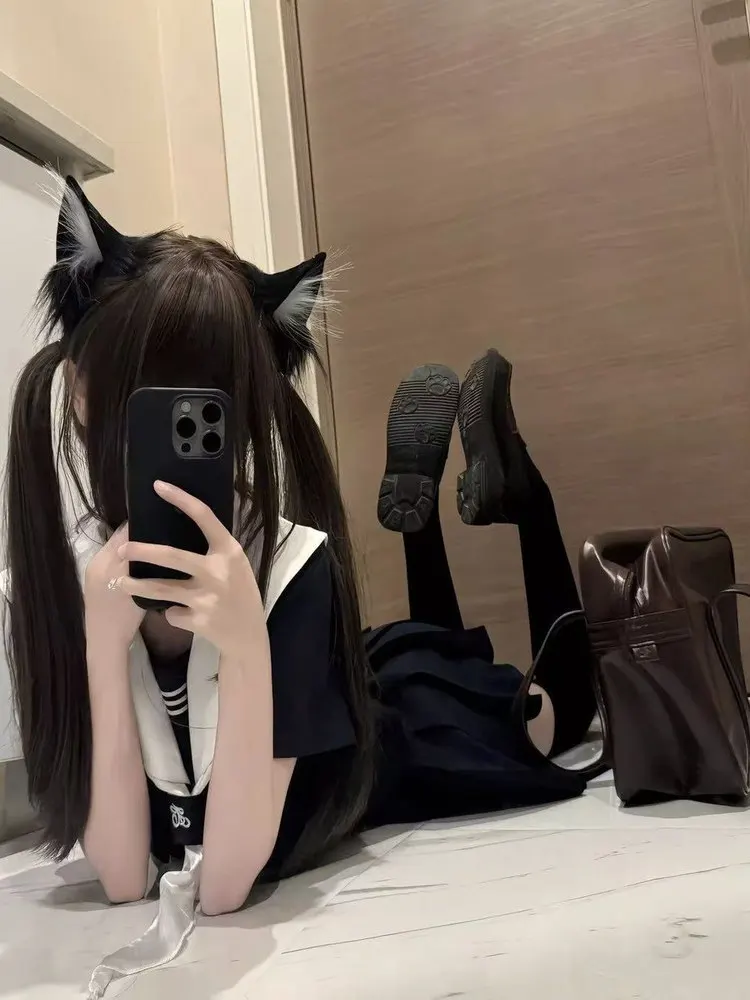 오리지널 디자인 오르므 세트 허리 조임 세일러복 여성 학생 아카데미 스타일 기본 학교 오르므 블라 플리츠 스커트