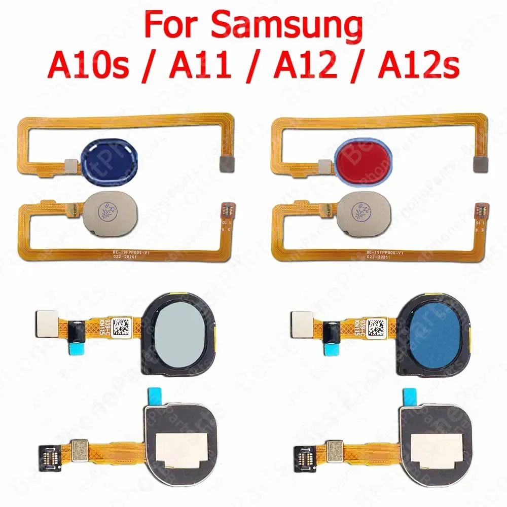 Fingerprint Sensor Flex Cable Touch Menu For Samsung Galaxy A12s A10s A11 A12 New Finger Print Scanner Spare Parts