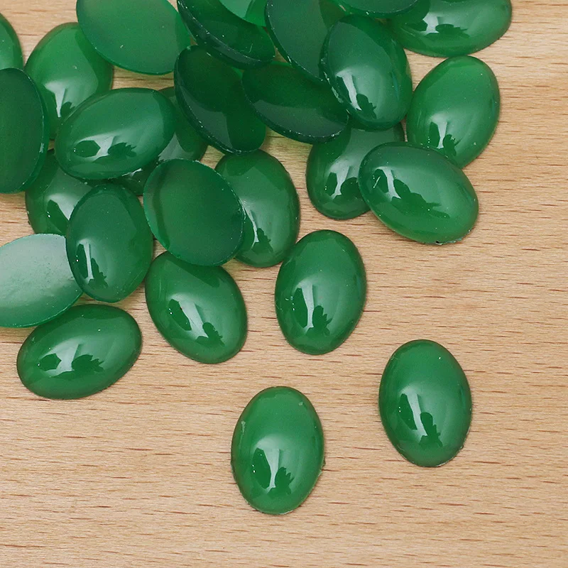 200pcs 10x14 13x18 18x25mm Oval Domes Cabochons Red Green White Cats Eye Resin CABs Cameo Cover Jewelry Accessories DIY Crafts