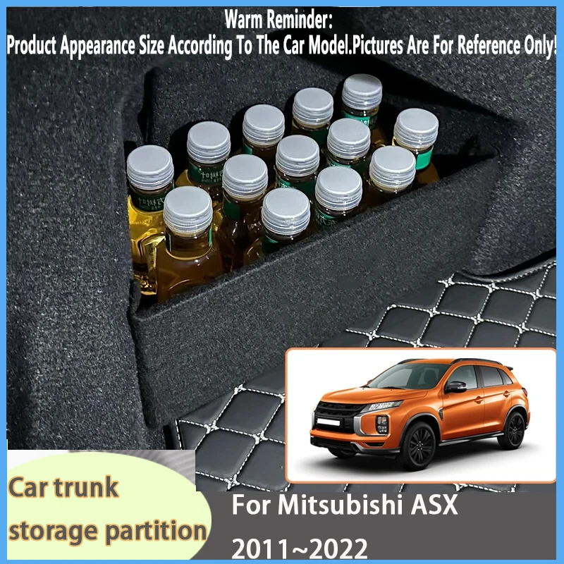 

Auto Accessories For Mitsubishi ASX 2011~2022 MK1 Car Organizer Thickening Trunk Side Partition Trunk Interior Storage Box Parts