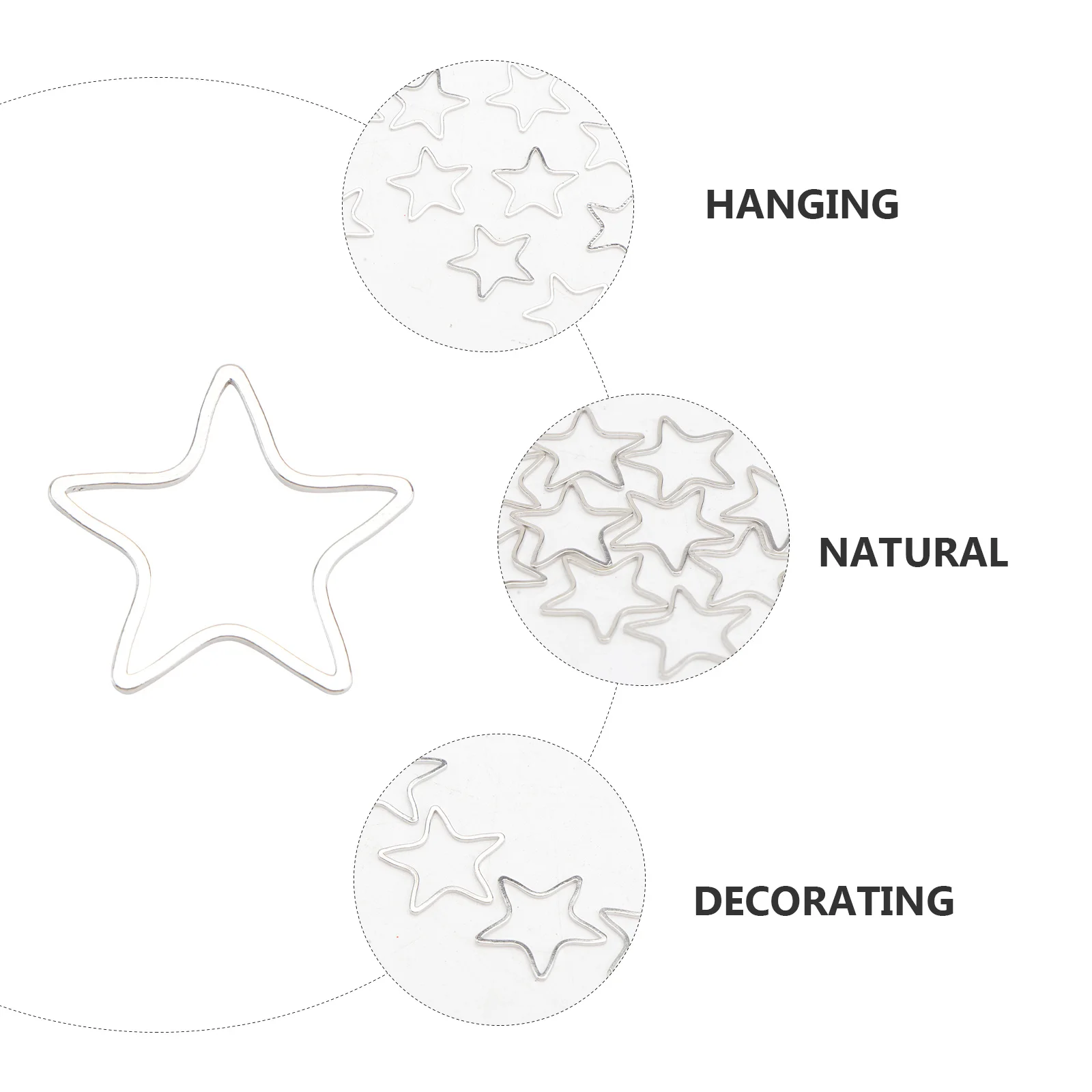 

10pcs Five-Pointed Star Earrings Material Copper Pentagram Pendant For Diy Jewelry Making Women Earrings Accessory Craft Kit