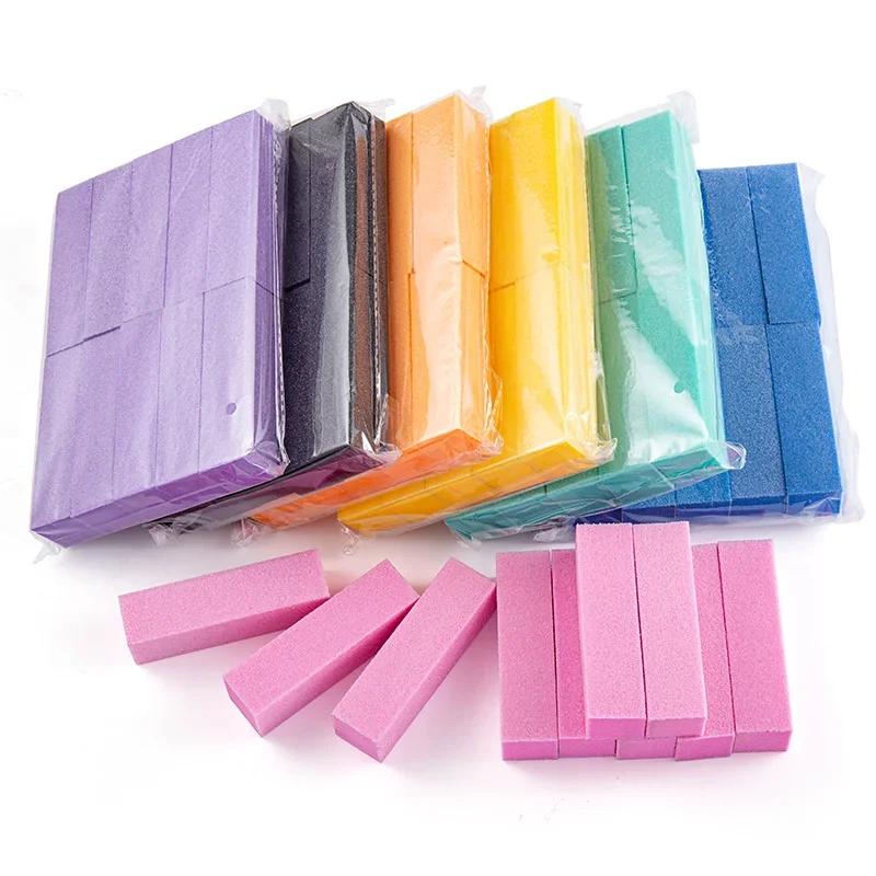 10 ชิ้นเล็บบัฟเฟอร์ชุดทนทานเล็บมือเล็บเท้าดูแลเล็บไฟล์ศิลปะขัดเล็บอะคริลิฟองน้ําสีขาวบัฟเฟอร์