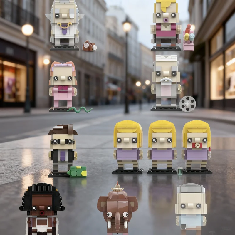 

Набор из 1273 деталей MOC: Персонажи Bob's Burgers, модель Brickheadz, строительные блоки, рождественские подарки, игрушки, конструктор для детей