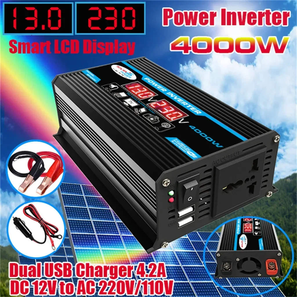 3000W Solar System For Home Complete Kit With 3000W1500W Solar Panel 100A  Controller 110V 220V 4000W Inverter 8Ah LFP Battery