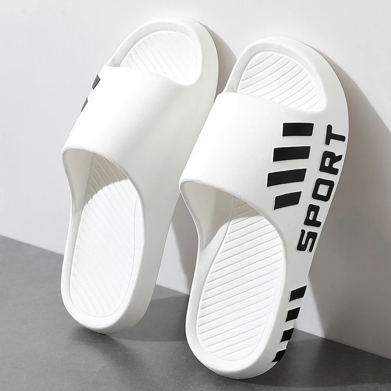 

Модные мужские тапочки из ЭВА, нескользящие шлепанцы на мягкой подошве, повседневные уличные пляжные шлепанцы, домашние сандалии для ванной, парные сандалии