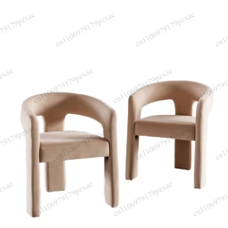 Modern Velvet Open-Back Barrel Side Armchairs Decor Accent Chairs For Living Space Kitchen