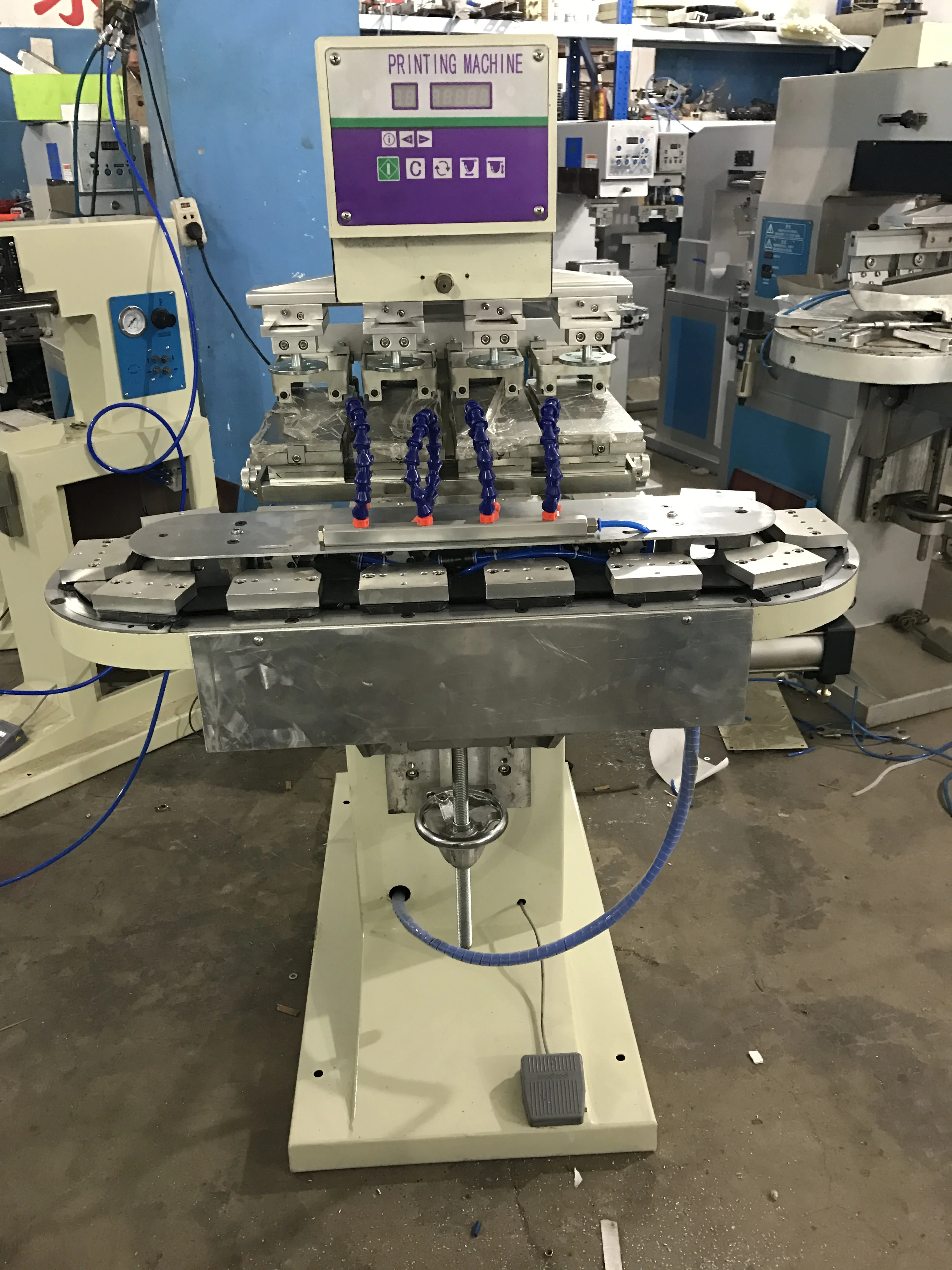 Taoxing 4-Color Ceramic LED Motorised Tampografia Bulb Automatic Ink Cup For Pad Printers