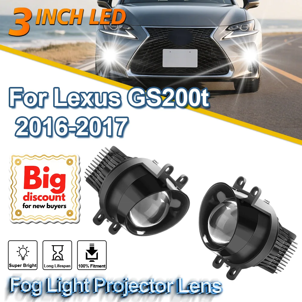 

ROADSUN 3.0 Inch Auto Fog Light Projector Lens Assembly LED Fog Lamp Car Accessories High Quality For Lexus GS200t 2016-2017
