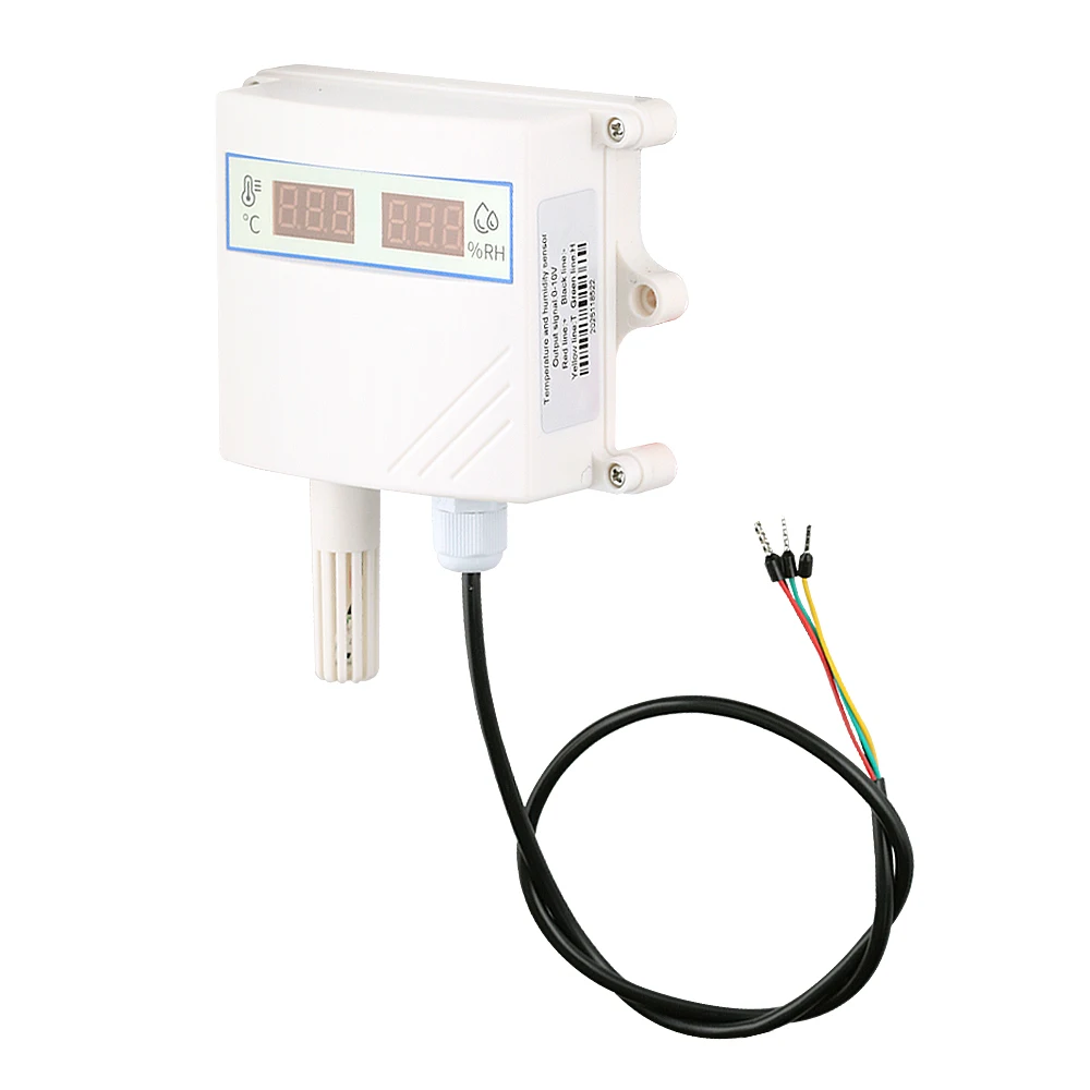 Digital Display Transmitter with Temperature Humidity Sensor Probe RS485 Analog 0-5V 0-10V 4-20mA Waterproof Temperature Sensors