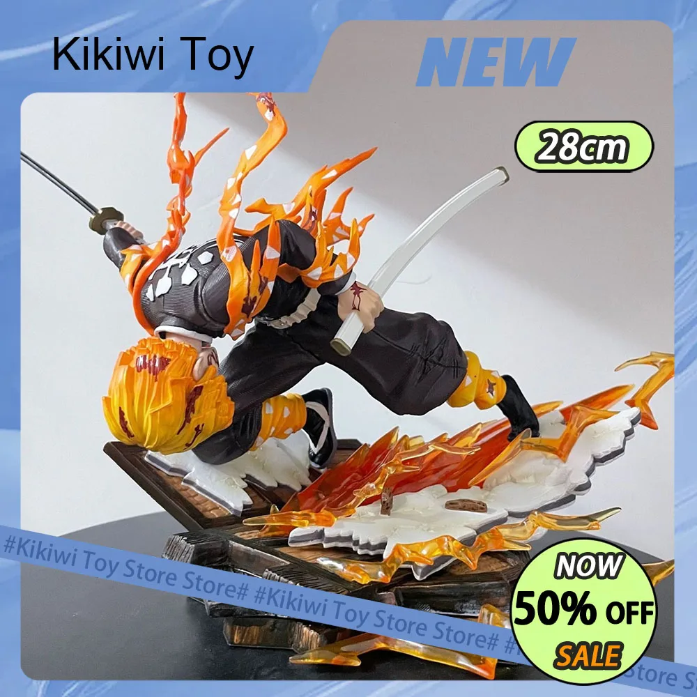 

28 см аниме-фигурка Demon Slayer Agatsuma Zenitsu, экшн-фигурка Gk, статуя, фигурка, модель, коллекция кукол, декор для комнаты, настольная игрушка в подарок