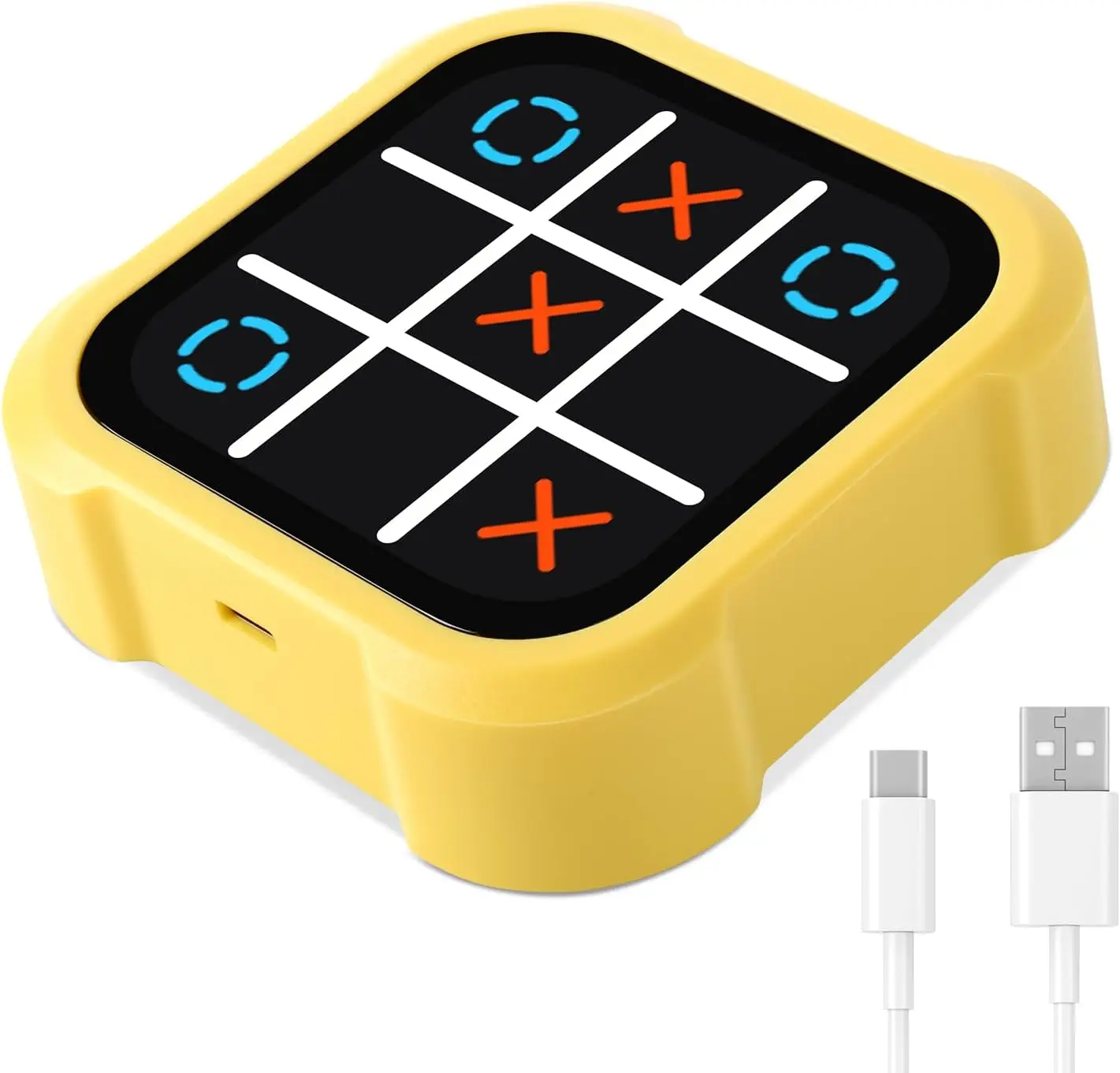 Tic Tac Toe Bolt Game, Electronic 4-in-1 Handheld Puzzle Game Console, Portable Infinite TicTacToe Travel Game for Educational