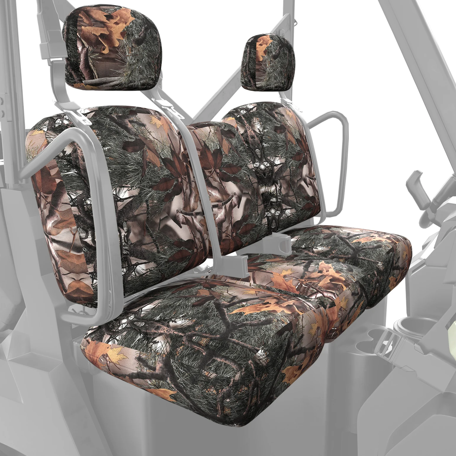 For Can-Am Defender 6X6 PRO DPS HD7 HD9 HD10 CAB UTV Off-Road 1680D Front Two Doors Split Bench Seat Covers w/ Headrest