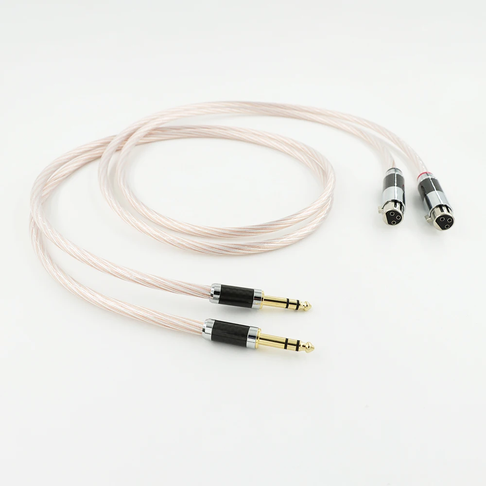 

OCC and Silver Mixed Hifi Dual TRS 6.35mm to Dual 3 Pin XLR Balanced Cable Hi-End 6.5mm to XLR Cable